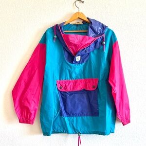 Vintage K-Way Colorblock Windbreaker Anorak – 80s/90s – Like New- women adult